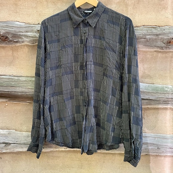 Vintage Epic New York Silk Button-down Blouse - Picture 1 of 7